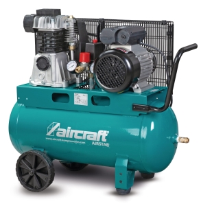 Mobilna sprężarka tłokowa z napędem pasowym AIRCRAFT AIRSTAR 401/50 E 230V + GRATISY