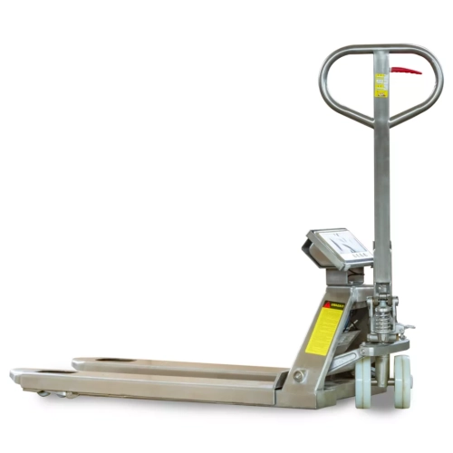 Wózek paletowy z wagą VIBER-SYSTEM SS2500W Ręczny paleciak z wagą ze stali nierdzewnej 2500kg.webp