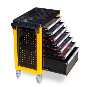 Szafka narzędziowa serwisowa, Wózek narzędziowy VIBER-SYSTEM SZN259 z wyposażeniem 258 elementów + GRATISY