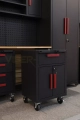 Meble warsztatowe z ruchomym stołem i szafkami jezdnymi, szafa, regał VIBER-SYSTEM SZ101-4.webp