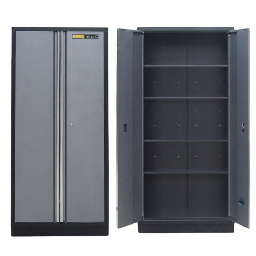 Dwudrzwiowa szafa do warsztatu magazynu z zamkiem 5 półek VIBER-SYSTEM 1336.jpg