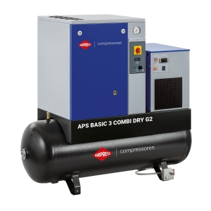 Kompresor śrubowy APS 3 Basic G2 Combi Dry AIRPRESS 10 bar 3 KM/2.2 kW 294 l/min 200 l
