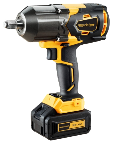 Akumulatorowy klucz udarowy ADLER  12 1000Nm w zestawie z akumulatorem i ładowarką AKU-1000K20V-4Ah.jpg