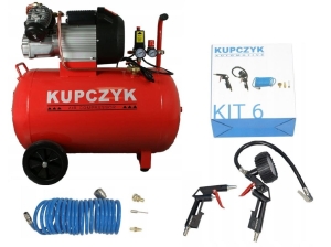 Kompresor tłokowy ZVA-100 KUPCZYK + zestaw pneumatyczny KIT-6