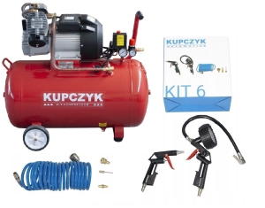 Kompresor tłokowy ZVAT-100 KUPCZYK + zestaw pneumatyczny KIT-6