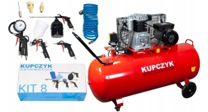 Kompresor tłokowy KK 400/200 KUPCZYK + zestaw KIT-8