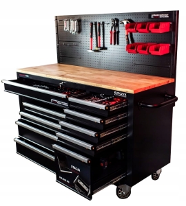 Stół warsztatowy szafka wózek narzędziowy z tablicą KUPCZYK 10 szufl KWW-10ST