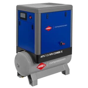 Kompresor śrubowy APS 7.5 IVR Combi X AIRPRESS 10 bar 7.5 KM/5.5 kW 170-760 l/min 200 l