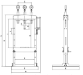 Warsztatowa prasa hydrauliczna VIBER-SYSTEM WP75 – 75 ton  pneumatyczno-ręczna, spawana konstrukcja-10.png