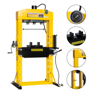 Warsztatowa prasa hydrauliczna VIBER-SYSTEM WP75 – 75 ton | pneumatyczno-ręczna, spawana konstrukcja
