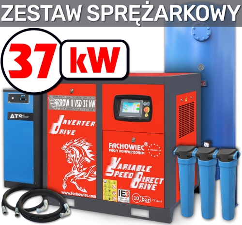 Sprężarka śrubowa ARROW II VSD 37 kW 2040-5600 l/min. 10bar + zbiornik 1000l + separator + osuszacz + filtry P i M + osprzęt.jpg