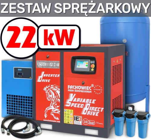 Sprężarka śrubowa ARROW II VSD 22 kW 1160-3000 l/min. 10bar + zbiornik 1000l + separator + filtry P i M + osuszacz.jpg