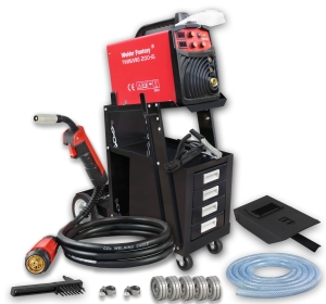 Zestaw producenta półautomat spawalniczy 2w1 WELDER FANTASY TWINMIG 200A-IG reg. indukcyjności. MIG/MAG/FCAW/MMA + Wózek spawalniczy 1301