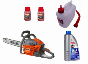 Pilarka spalinowa OLEO-MAC GSH 510 - 16" + 2x olej do mieszanki + olej do łańcucha + kanister - ZESTAW #1