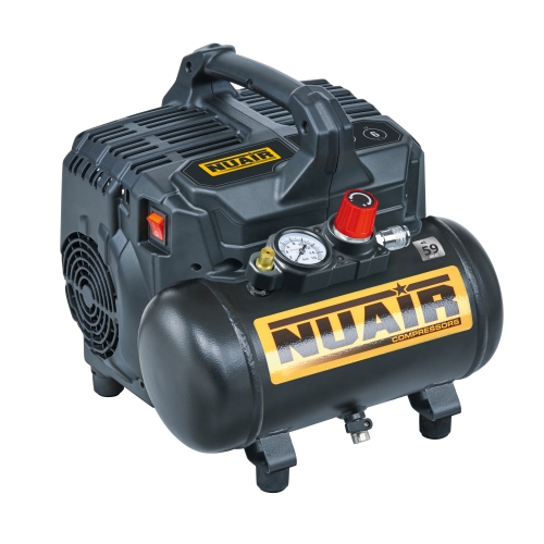 Cichy kompresor bezolejowy NUAIR B2BE104NUA 6l Pompa OL100 230V 1Hp 0,75 kW 8 bar.jpg