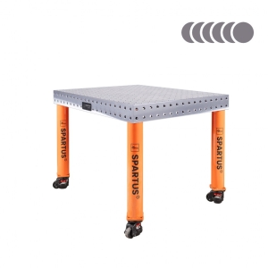 [OUTLET] Stół spawalniczy SPARTUS HERMES 3D 1000x800x100mm | system D16 | 4 nogi z kółkami L=650mm SP16W-10-08-650M