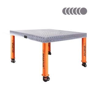 [OUTLET] Stół spawalniczy SPARTUS HERMES 3D 1200x1200x100mm | system D16 | 4 nogi z kółkami L=650mm SP16W-12-12-650M