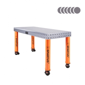 [OUTLET] Stół spawalniczy SPARTUS HERMES 3D 1500x600x100mm | system D16 | 4 nogi z kółkami L=650mm SP16W-15-06-650M