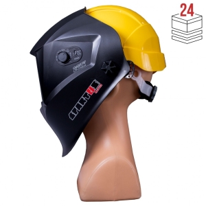 Przyłbica SPARTUS Master 201X z kaskiem i adapterem - MEGAPAKA 080-10-201K-SET24