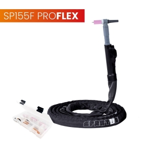 Uchwyt TIG 155F z główką SP9-70, 4m, seria ProFLEX, 1F, pakiet U, przyłącze pasujące do ESAB® SPARTUS SPP155FA-4-SW1F-U-2ESB