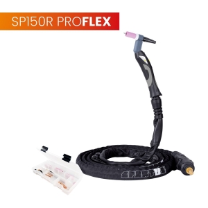 Uchwyt TIG 150R z obrotową główką SP9-90R, 4m, seria ProFLEX, 1B, pakiet U, przyłącze pasujące do MAGNUM® SPARTUS SPP150RA-4-mSRP1B-U-2MAG