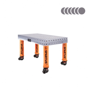 Stół spawalniczy SPARTUS HERMES 3D 1000x500x100mm | system D16 | 4 nogi z kółkami L=450mm SP16W-10-05-450M