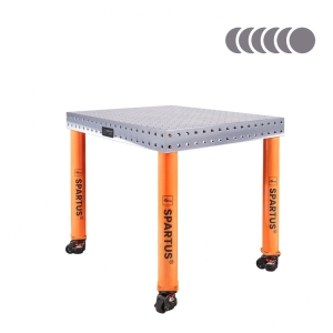 Stół spawalniczy SPARTUS HERMES 3D 1000x800x100mm | system D16 | 4 nogi z kółkami L=730mm SP16W-10-08-730M
