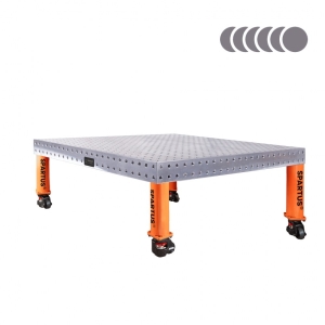 Stół spawalniczy SPARTUS HERMES 3D 1200x1200x100mm | system D16 | 4 nogi z kółkami L=350mm SP16W-12-12-350M