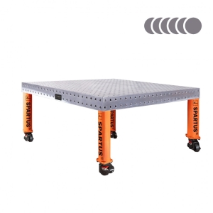 Stół spawalniczy SPARTUS HERMES 3D 1200x1200x100mm | system D16 | 4 nogi z kółkami L=450mm SP16W-12-12-450M