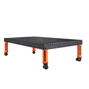 Stół spawalniczy SPARTUS MAXIMUS 3D 2000x1000x100mm | system D16 | 4 nogi z kółkami L=350mm SP16N-20-10-350M