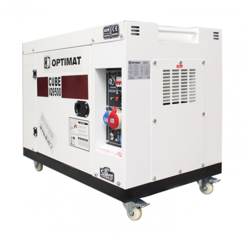 Generator, agregat prądotwórczy, prądu OPTIMAT IQ9500 CUBE 9 kW - diesla, diesel, trójfazowy, 400V 230V.jpg