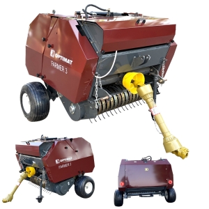 Mini prasa, belująca, rolująca, zwijająca do słomy, siana 650x930mm, WOM 25-50KM - OPTIMAT FARMER 3 - belarka